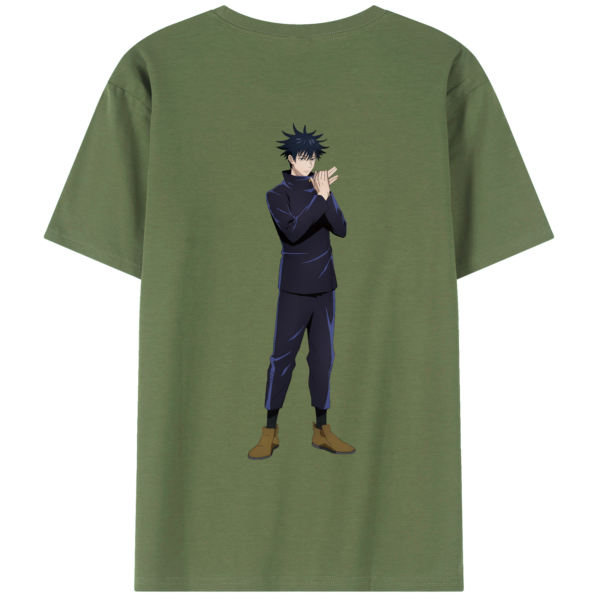 （画像用） 呪術廻戦 Jujutsu Kaisen 綿100％ メンズ半袖Tシャツ（バックプリント） 通気性